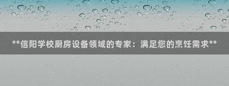 尊龙 国外：**信阳学校厨房设备领域的专家：满足您的烹饪需求