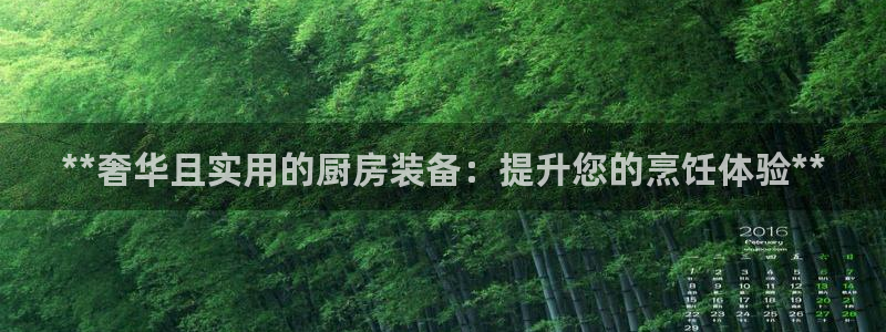 **奢华且实用的厨房装备：提升您的烹饪体验**